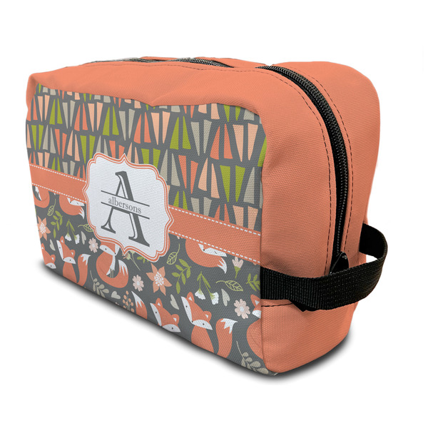Custom Fox Trail Floral Toiletry Bag / Dopp Kit (Personalized)
