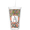 Fox Trail Floral Double Wall Tumbler with Straw (Personalized)