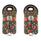 Fox Trail Floral Double Wine Tote - APPROVAL (new)