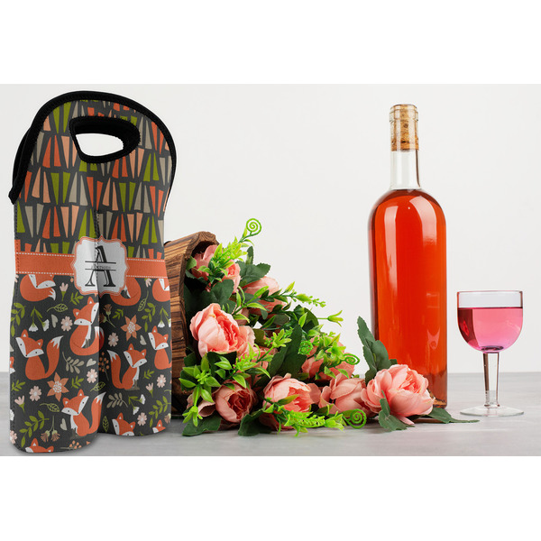 Fox Trail Floral Double Wine Tote - LIFESTYLE (new)