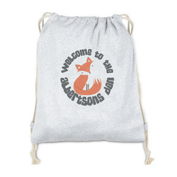 Fox Trail Floral Drawstring Backpack - Sweatshirt Fleece - Double Sided (Personalized)
