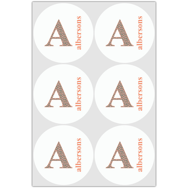 Fox Trail Floral Drink Topper - Large - Set of 6