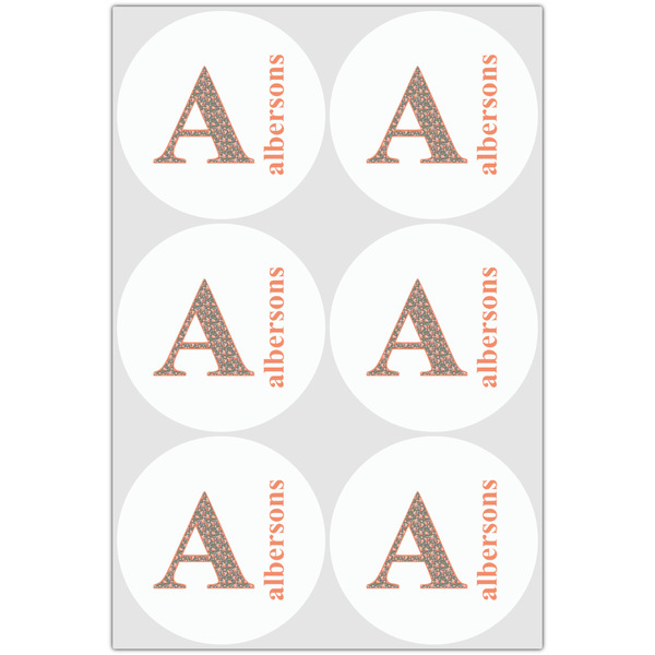 Fox Trail Floral Drink Topper - XLarge - Set of 6