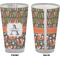 Fox Trail Floral Pint Glass - Full Color - Front & Back Views