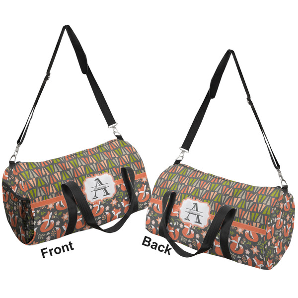 Fox Trail Floral Duffle bag large front and back sides