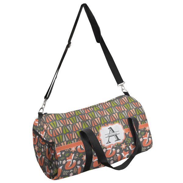 Custom Fox Trail Floral Duffel Bag - Large (Personalized)