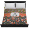 Fox Trail Floral Duvet Cover - Queen - On Bed - No Prop