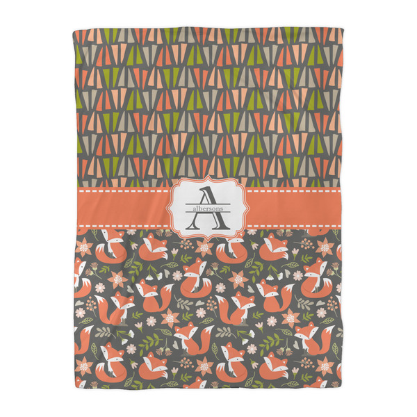 Fox Trail Floral Duvet Cover - Twin XL - Front