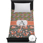 Fox Trail Floral Duvet Cover - Twin XL (Personalized)