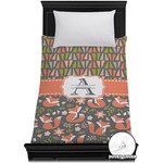 Fox Trail Floral Duvet Cover - Twin (Personalized)
