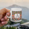 Fox Trail Floral Espresso Cup - 3oz LIFESTYLE (new hand)