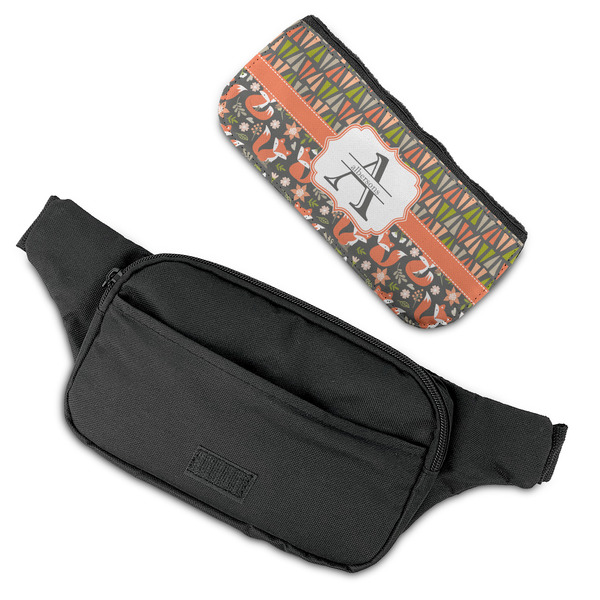 Fox Trail Floral Fanny Packs - FLAT (flap off)