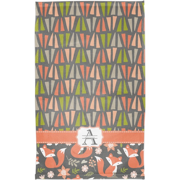 Fox Trail Floral Finger Tip Towel - Full View