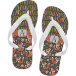 Fox Trail Floral Flip Flops - XSmall (Personalized)
