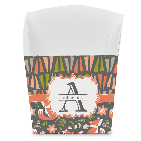 Custom Fox Trail Floral French Fry Favor Boxes (Personalized)