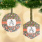 Fox Trail Floral Frosted Glass Ornament - MAIN PARENT