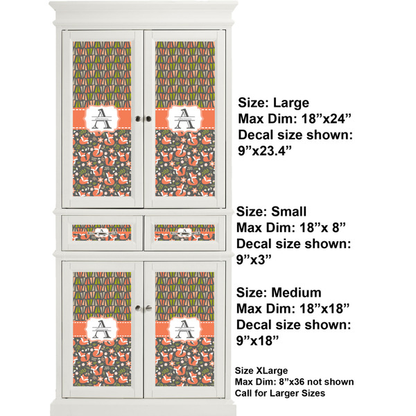 Fox Trail Floral Full Cabinet (Show Sizes)