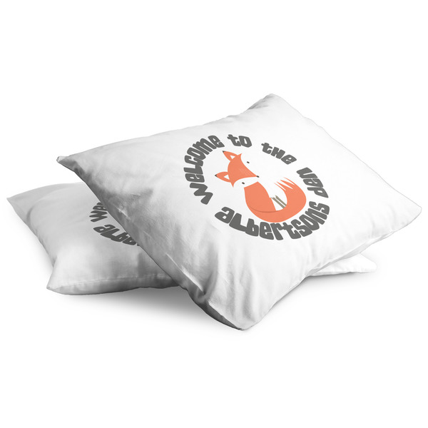 Fox Trail Floral Full Pillow Case - TWO (partial print)