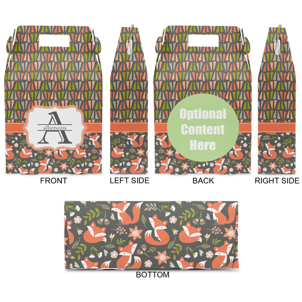 Fox Trail Floral Gable Favor Box - Approval