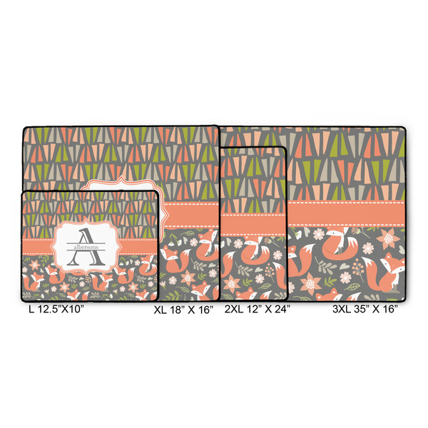 Fox Trail Floral Gaming Mats - SIZE CHART