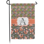 Fox Trail Floral Small Garden Flag - Double Sided w/ Name and Initial