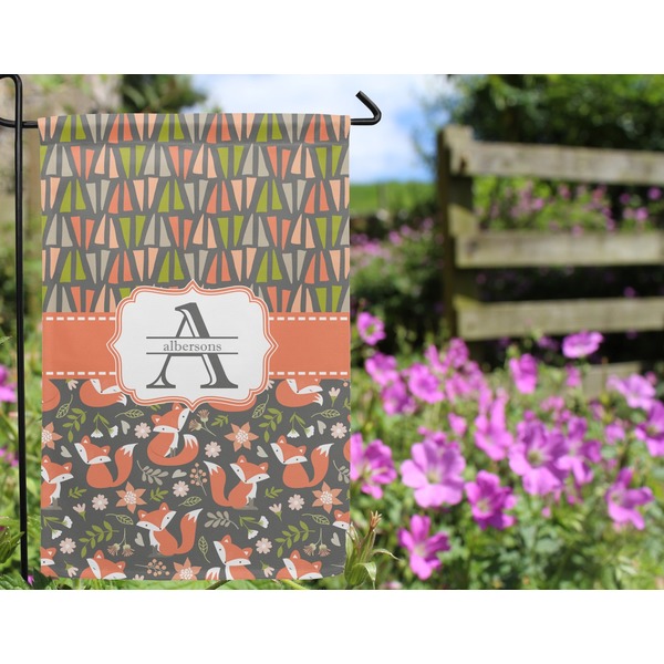 Fox Trail Floral Garden Flag - Outside In Flowers