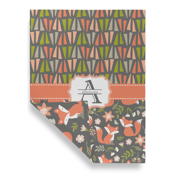 Fox Trail Floral Garden Flags - Large - Double Sided - FRONT FOLDED