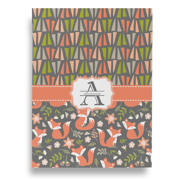 Fox Trail Floral House Flags - Double Sided - FRONT