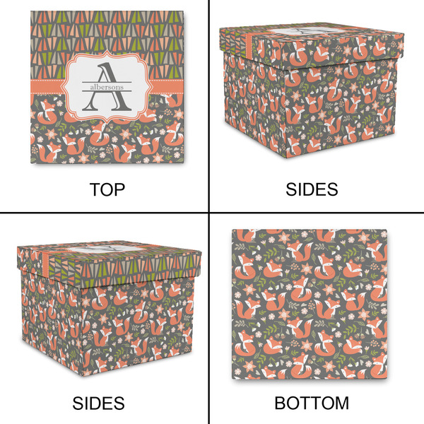 Fox Trail Floral Gift Boxes with Lid - Canvas Wrapped - Large - Approval