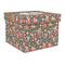 Fox Trail Floral Gift Boxes with Lid - Canvas Wrapped - Large - Front/Main
