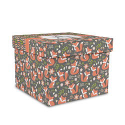 Fox Trail Floral Gift Box with Lid - Canvas Wrapped - Medium (Personalized)