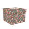 Fox Trail Floral Gift Boxes with Lid - Canvas Wrapped - Medium - Front/Main