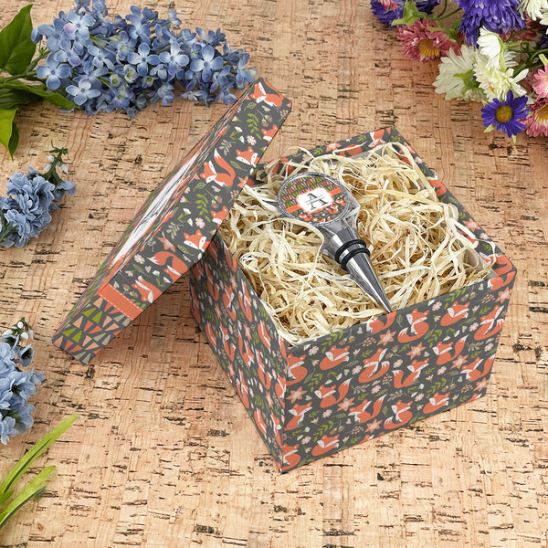 Fox Trail Floral Gift Boxes with Lid - Canvas Wrapped - Medium - In Context