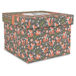 Fox Trail Floral Gift Box with Lid - Canvas Wrapped - X-Large (Personalized)