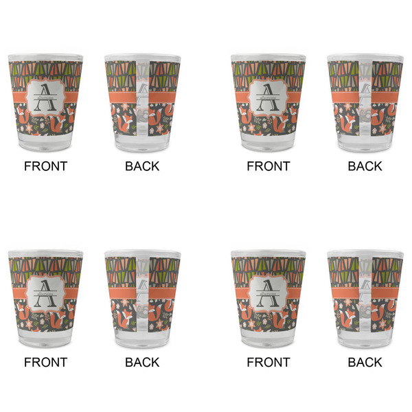 Fox Trail Floral Glass Shot Glass - Standard - Set of 4 - APPROVAL