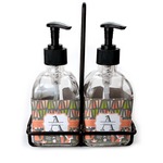 Fox Trail Floral Glass Soap & Lotion Bottle Set (Personalized)