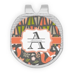 Fox Trail Floral Golf Ball Marker - Hat Clip - Silver