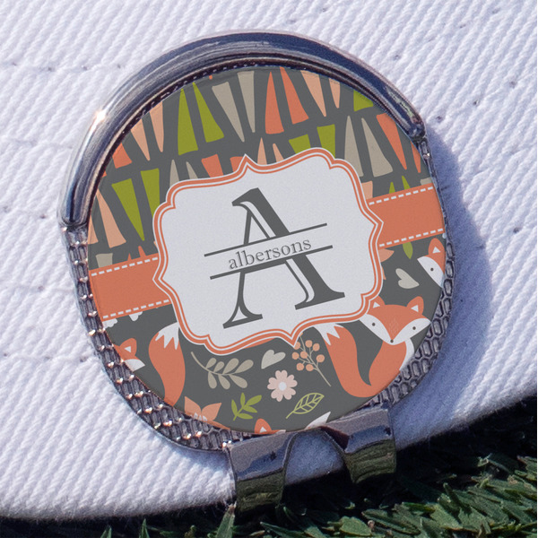 Custom Fox Trail Floral Golf Ball Marker - Hat Clip