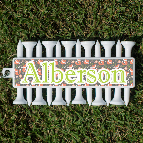 Custom Fox Trail Floral Golf Tees & Ball Markers Set (Personalized)