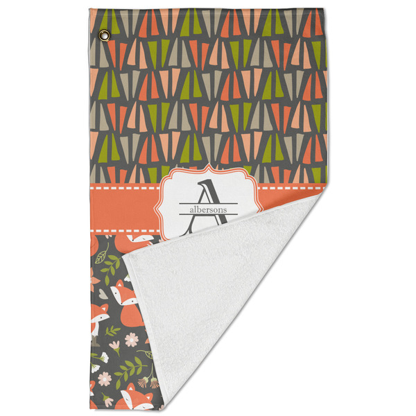 Fox Trail Floral Golf Towel - Folded (Large)