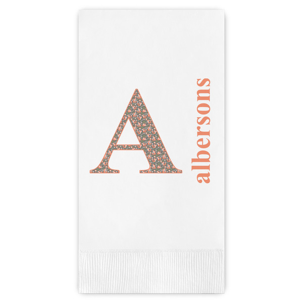 Custom Fox Trail Floral Guest Towels - Full Color (Personalized)