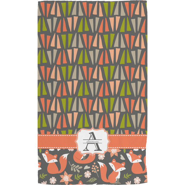Fox Trail Floral Hand Towel (Personalized) Full