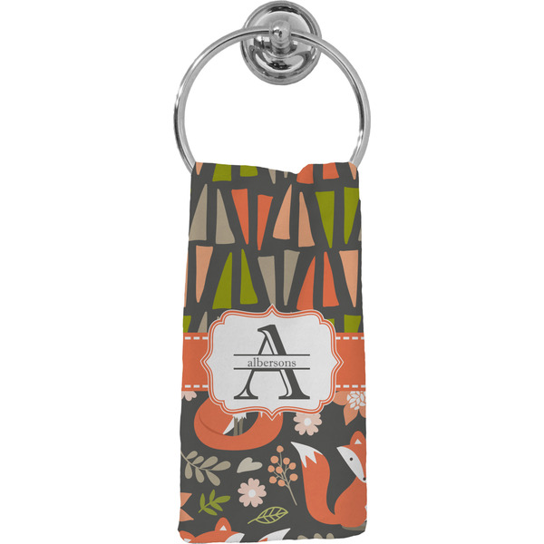 Custom Fox Trail Floral Hand Towel - Full Print (Personalized)