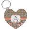 Fox Trail Floral Heart Keychain (Personalized)
