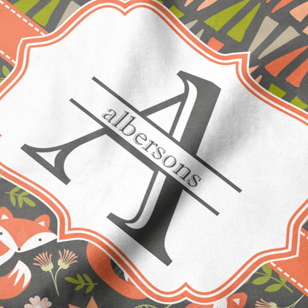 Fox Trail Floral Hooded Baby Towel- Detail Close Up