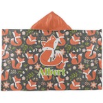 Fox Trail Floral Kids Hooded Towel (Personalized)