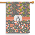Fox Trail Floral 28" House Flag - Double Sided (Personalized)