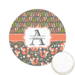 Fox Trail Floral Printed Cookie Topper - 2.15" (Personalized)
