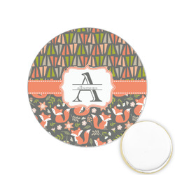 Fox Trail Floral Printed Cookie Topper - 1.25" (Personalized)