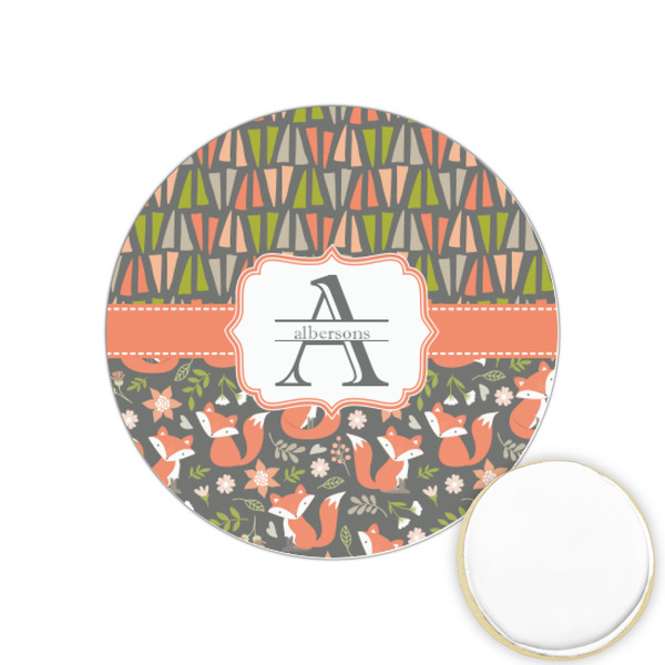 Custom Fox Trail Floral Printed Cookie Topper - 1.25" (Personalized)